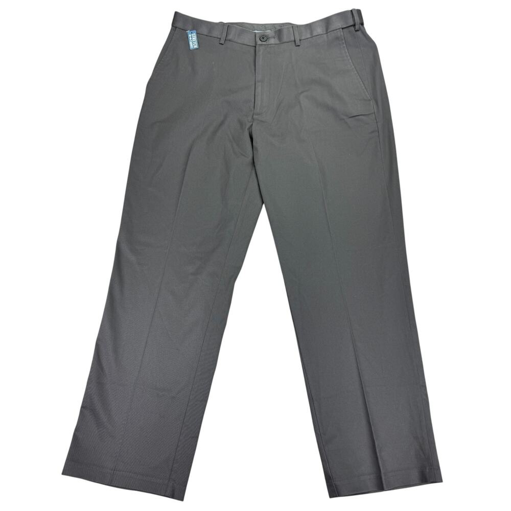 Haggar Mens Premium No Iron Classic Fit Stretch Dress Pants Dark Gray 36x30